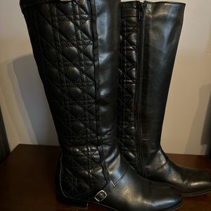 Italian-made, leather tall riding boots, 39 (8.5)